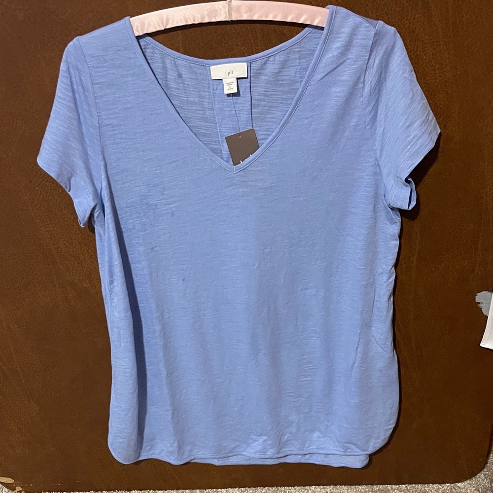 JJill Sky Blue V-Neck Short Sleeve Tee